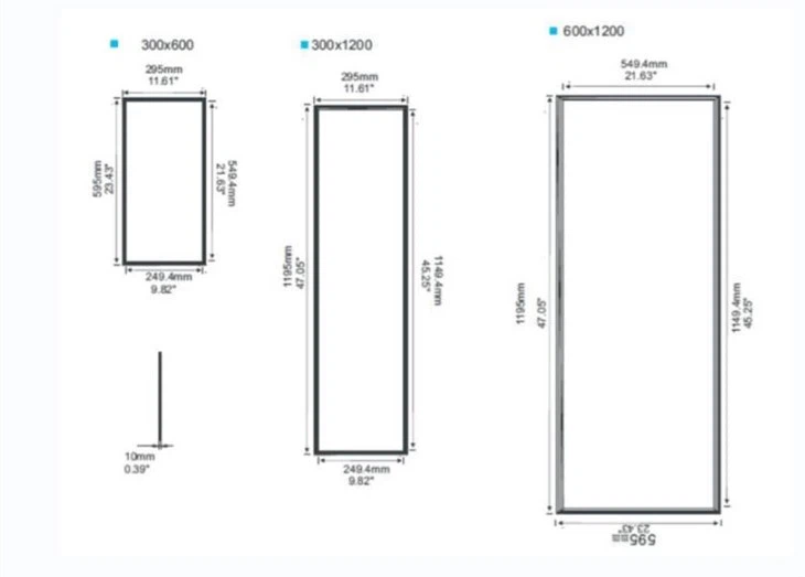 Bảng điều khiển led 1200x600 Có thể làm mờ