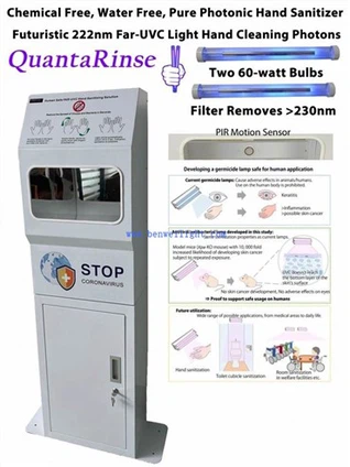 Đèn làm vệ sinh xa bằng nhựa Uvc 222 nm