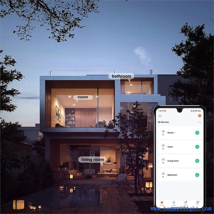 color changing light bulb application