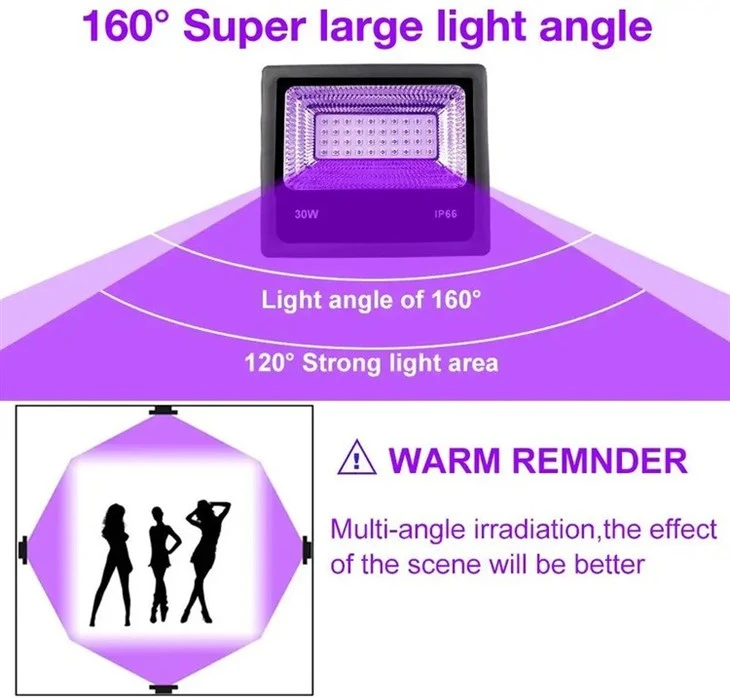 IP66 Waterproof UV LED Flood Light with Plug application