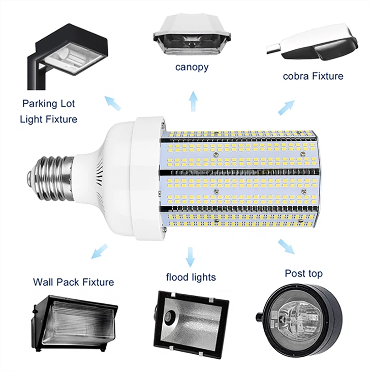 200 Watt LED Corn Bulb, Replaces 1000 Watt HID, 30,000 Lumens, Polycarbonate Covered LEDs, Internal Driver, DLC Listed best