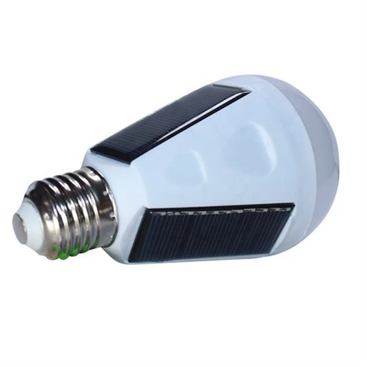E27 3w Đèn bóng đèn cảm biến năng lượng mặt trời có thể sạc lại khẩn cấp 12w
