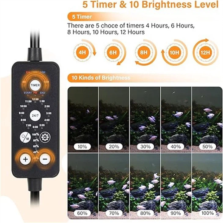 Full Spectrum Fish Tank Light For Plants With Timer Auto On/Off best