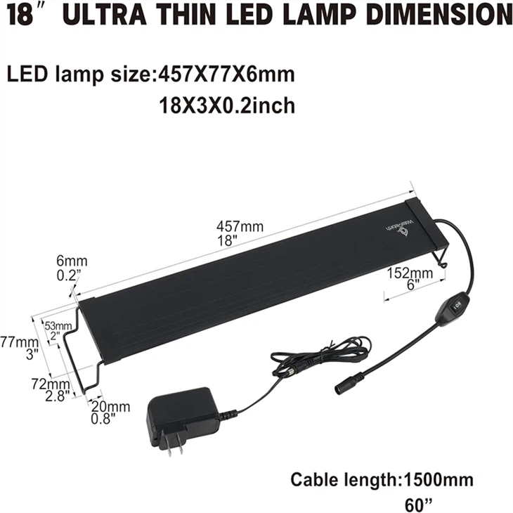 Gamalta Aquarium Light,14W 24/7 Natural Mode,9 Light Modes factory