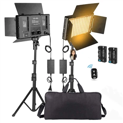 Bộ chiếu sáng video hộp mềm liên tục liên tục 2 X 125w 5500K Bóng đèn ban ngày và chân đèn